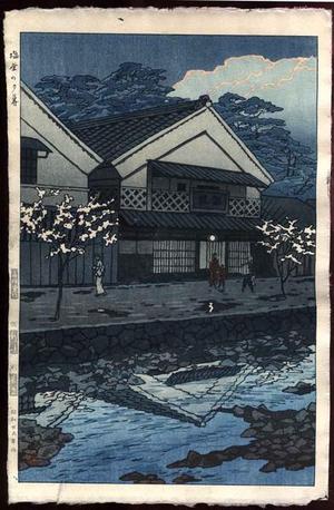 笠松紫浪: Evening at Shiogama - Japanese Art Open Database
