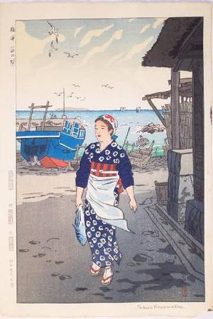 Kasamatsu Shiro: Girls on the Shore, Fukuura- Fukuura Hama no Musume - Japanese Art Open Database