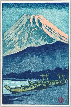 笠松紫浪: Mt Fuji in Evening Glow - Japanese Art Open Database