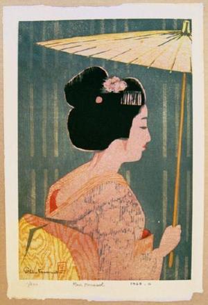 笠松紫浪: Red Parasol - Japanese Art Open Database