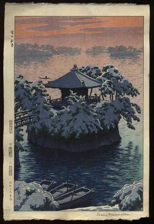 Kasamatsu Shiro: Snow In Matsushima, Matsujima - Japanese Art Open Database