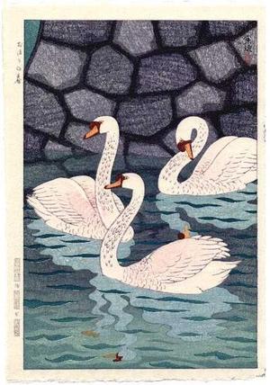 笠松紫浪: Spring at the Moat (Ohari no Haru) - Japanese Art Open Database