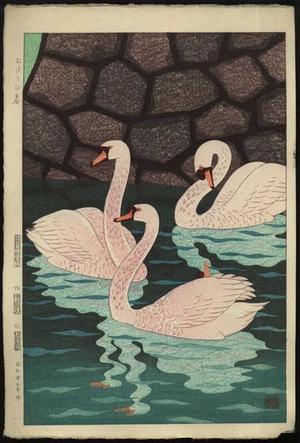 笠松紫浪: Spring at the Moat (Ohari no Haru) - Japanese Art Open Database