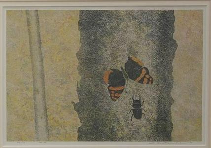 Katsuda Yukio: Butterfly and Beetle — 蝶と虫 - Japanese Art Open Database