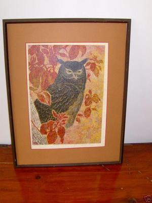 Katsuda Yukio: No 123- Owl - Japanese Art Open Database