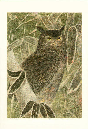Katsuda Yukio: No 124- Owl - Japanese Art Open Database
