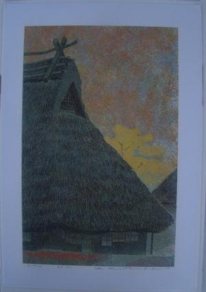 Katsuda Yukio: No 161- Thatched Roof - Japanese Art Open Database