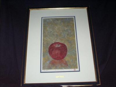 Katsuda Yukio: No 208- Winter Season Apple — 冬の旬りんご - Japanese Art Open Database