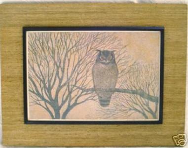 Katsuda Yukio: No 67- Owl - Japanese Art Open Database