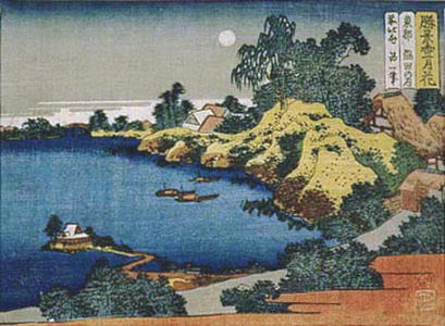葛飾北斎: Full Moon at the Sumida River of the Eastern Capital - Keisho Setsu-Getsu-Ka Toto Sumida no Tsuki - Japanese Art Open Database