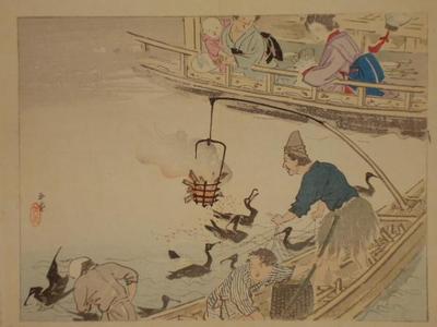 Kawai Gyokudo: Nagaragawa Cormorant Fishing - Japanese Art Open Database