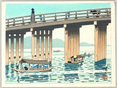 Kusaka Kenji: Seta Bridge - Japanese Art Open Database