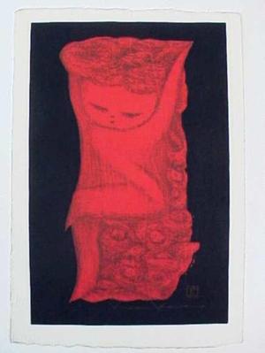河野薫: Little Flora- Shibaraku- red version — 花 - Japanese Art Open Database