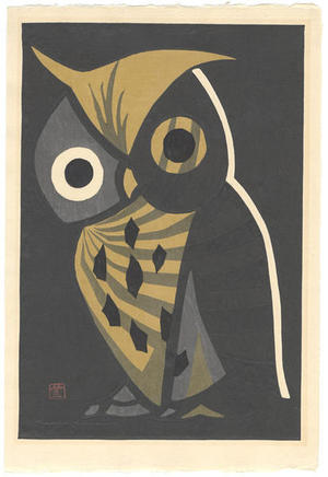 Kawano Kaoru: The Big Owl - Japanese Art Open Database