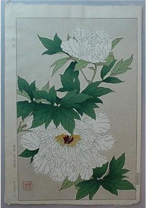 Kawarazaki Shodo: White Peonies - Japanese Art Open Database