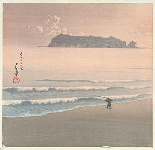 川瀬巴水: Shichirigahama- Seven Mile Beach - Japanese Art Open Database