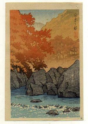 川瀬巴水: Autumn river - Japanese Art Open Database