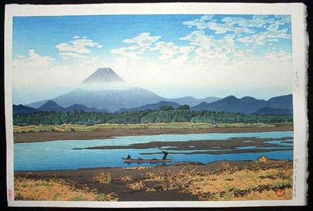 Kawase Hasui, 川瀬巴水 (Kawase Hasui (川瀬巴水))による浮世絵「Banyu River」