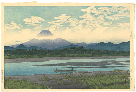 Japanese Print "Banyu River" by Kawase Hasui, 川瀬巴水 (Kawase Hasui (川瀬巴水))