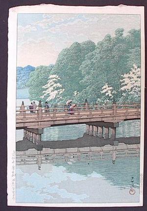 川瀬巴水: Benkei Bridge At Akasuka - Japanese Art Open Database