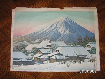 Kawase Hasui: Clearing After a Snowfall, Yoshida - Japanese Art Open Database