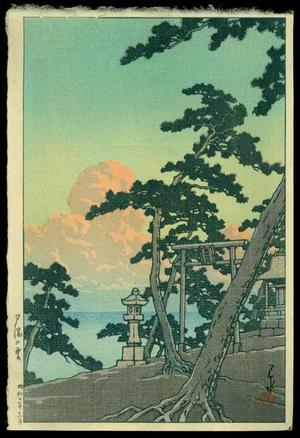 Kawase Hasui: Clouds Aglow with the Setting Sun - Japanese Art Open Database