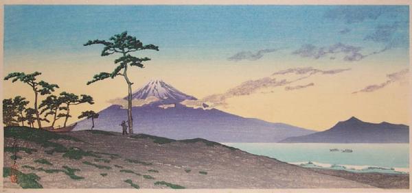 Kawase Hasui: Evening at Miho — Miho no Yu - Japanese Art Open Database