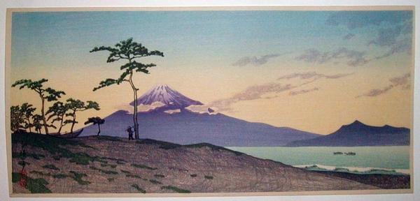 Kawase Hasui: Evening at Miho — Miho no Yu - Japanese Art Open Database