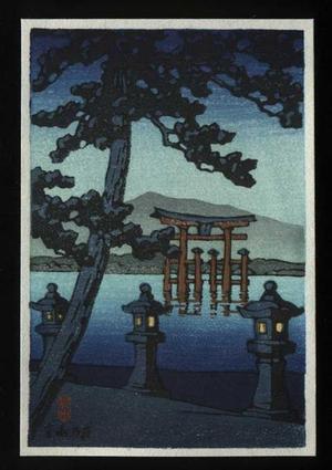 川瀬巴水: Evening at Miyajima - Japanese Art Open Database
