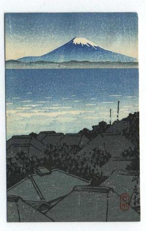 川瀬巴水: Fuji across Harbour - Japanese Art Open Database