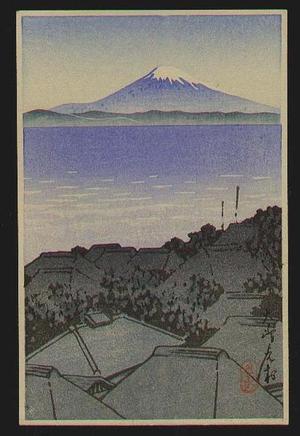 川瀬巴水: Fuji across Harbour - Japanese Art Open Database