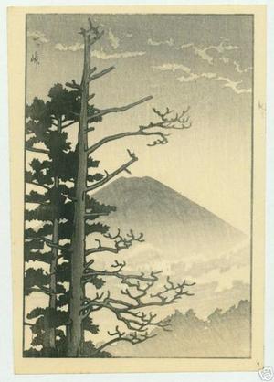 Kawase Hasui, 川瀬巴水 (Kawase Hasui (川瀬巴水))による浮世絵「Fuji and pine trees」