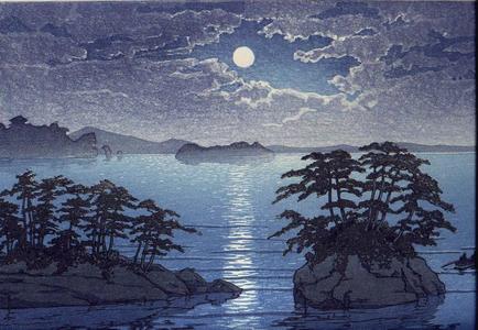 Kawase Hasui: Futago Island - Moonlight At Matsushima - Japanese Art Open Database
