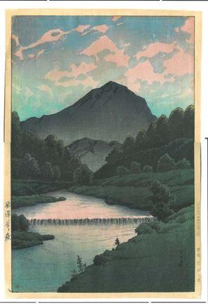 Kawase Hasui, 川瀬巴水 (Kawase Hasui (川瀬巴水))による浮世絵「HIDA KAMAGATAKE」