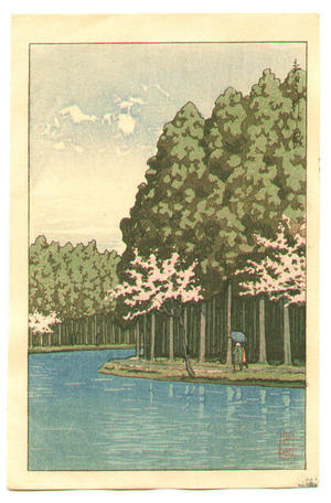 川瀬巴水: Inogashira in Spring - Japanese Art Open Database