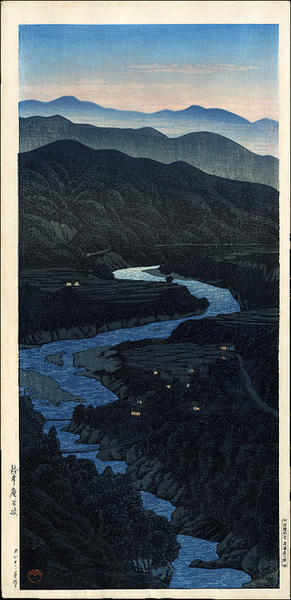 川瀬巴水: Ioridani Pass, Etchu - Japanese Art Open Database