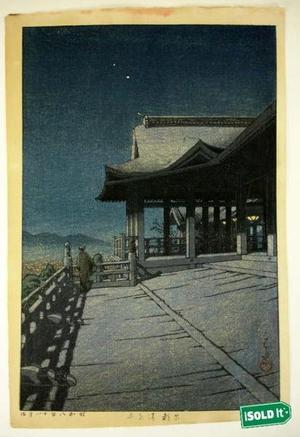 川瀬巴水: Kiyomizu Temple In Kyoto - Japanese Art Open Database