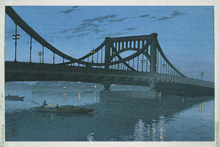Kawase Hasui: Kiyosu Bridge - Japanese Art Open Database