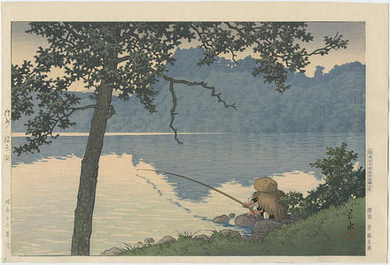川瀬巴水: Lake Matsubara on a Morning, Shinshu - Japanese Art Open Database