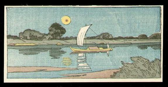 Kawase Hasui: Moonlit Night at Kawagishi - Japanese Art Open Database