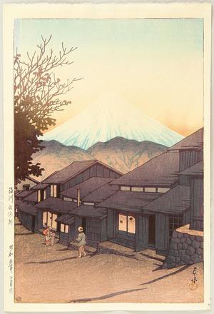 Kawase Hasui: Mt Fuji From Yuimachi at Suruga - Japanese Art Open Database