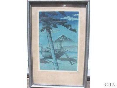 川瀬巴水: Mt. Fuji in twilight - Japanese Art Open Database