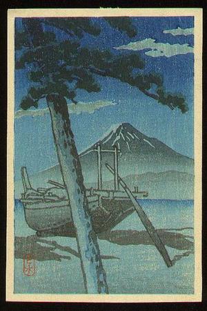 川瀬巴水: Mt. Fuji in twilight - Japanese Art Open Database