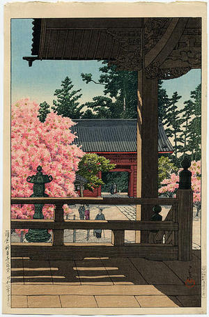 川瀬巴水: Myohonji Temple - Japanese Art Open Database
