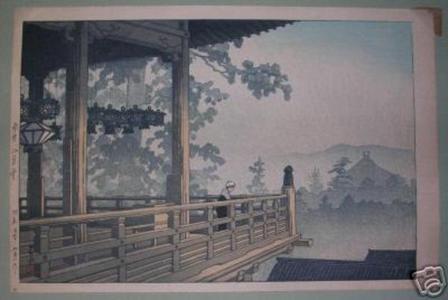 川瀬巴水: Nigatsudo Temple- Nara- Landscape - Japanese Art Open Database