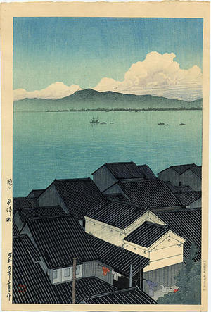 川瀬巴水: Okitsu-cho, Suruga - Japanese Art Open Database
