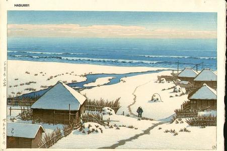 川瀬巴水: Onjuku, Chiba - Japanese Art Open Database