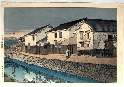 川瀬巴水: Oshuku in Chiba Prefecture - Japanese Art Open Database