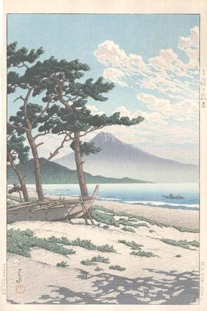 川瀬巴水: Pines at Miho seashore - Miho no matsubara - Japanese Art Open Database
