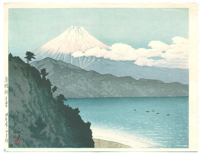 川瀬巴水: Satta Toge no Fuji- Mt Fuji seen from Satta Pass - Japanese Art Open Database